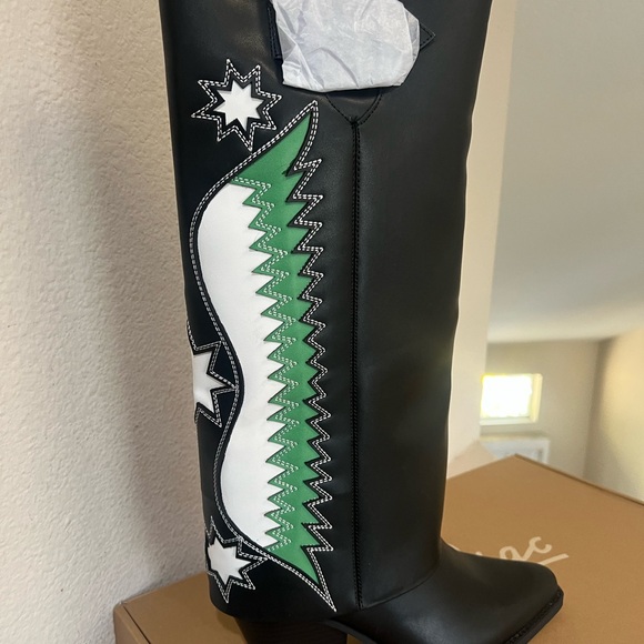 Zodiac Rowena Faux Leather‎ Wings Women's Multi Black Knee High Boot FS 9.5 - Picture 4 of 11